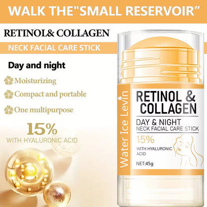 Retinol & Collagen neck facial care stick, 15% hyaluronic acid, 45g