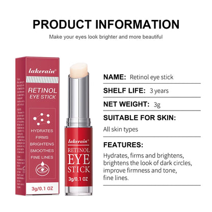 Retinol eye stick boxed set with silver applicator and product information