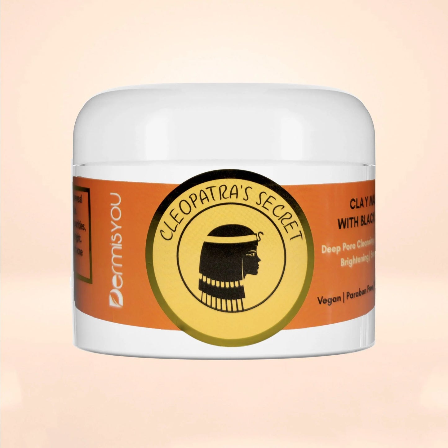 Black Seed Clay Face Mask jar with seal logo on front label, 8 oz