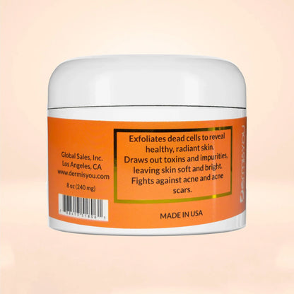 Back label panel for Black Seed clay mask: exfoliates dead cells, fights imperfections