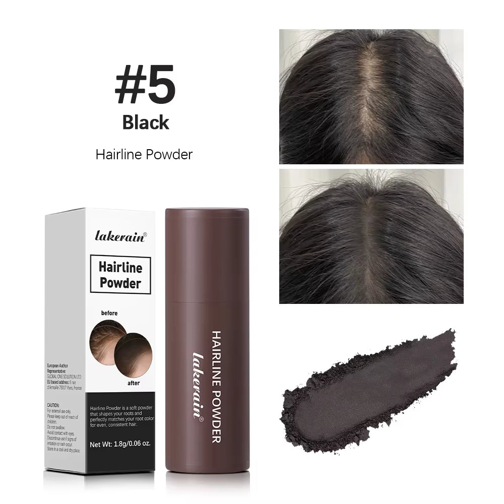 Hairline powder #5 Black shade: bottle with powder and boxed packaging