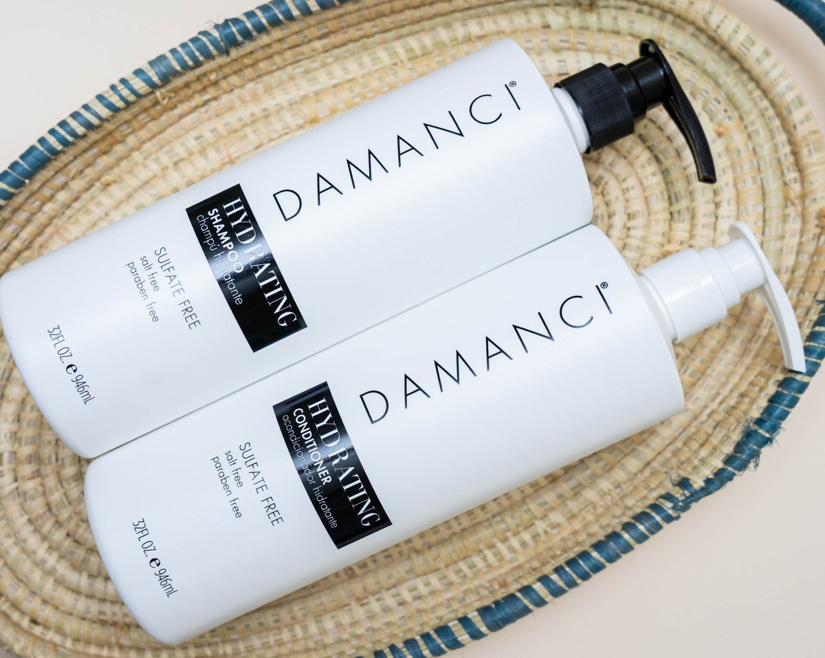 Hydrating Shampoo & Conditioner Duo – Sulfate-Free | Frizz Control | Collagen & Keratin
