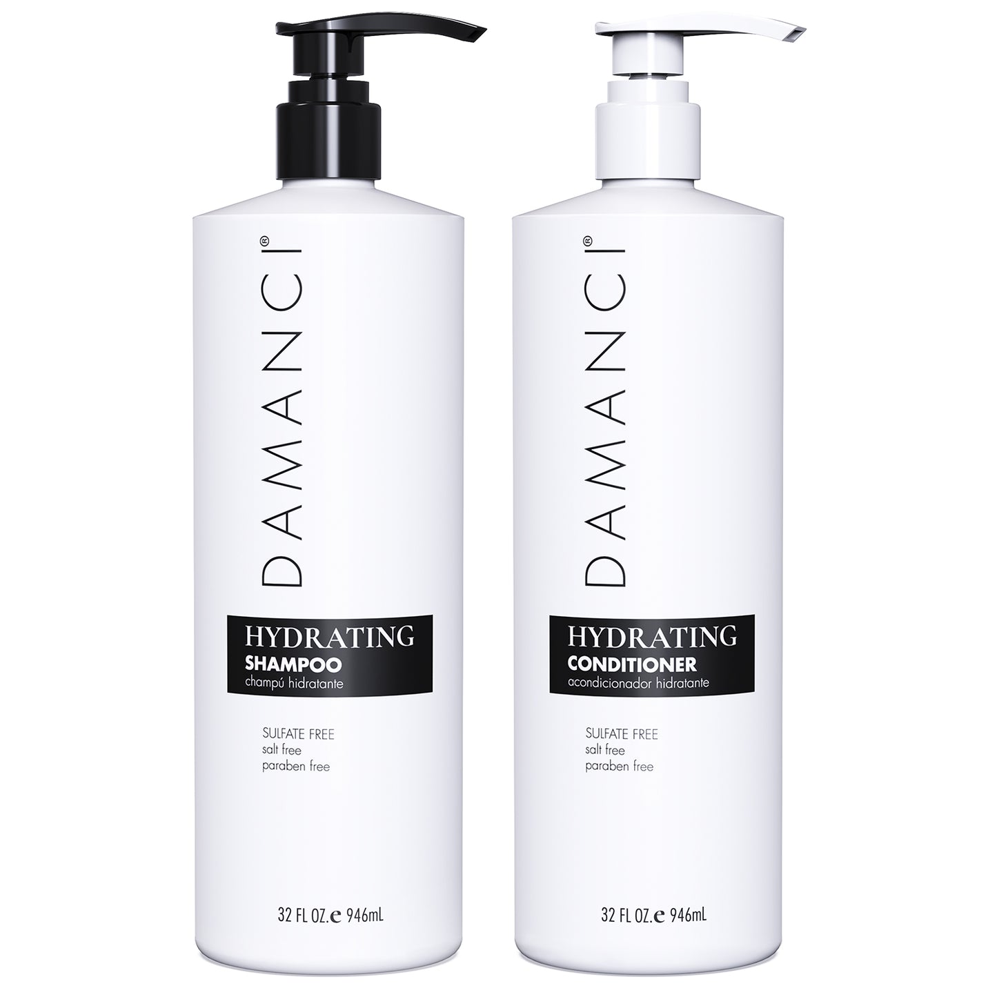 Hydrating Shampoo & Conditioner Duo – Sulfate-Free | Frizz Control | Collagen & Keratin